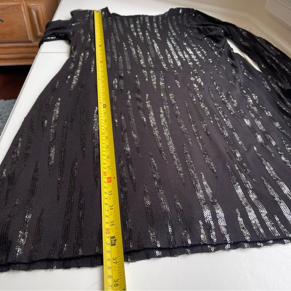 NWT Karen Kane Starlight Black Sequins Sheath Dress Long Sleeve XL - Picture 14 of 16